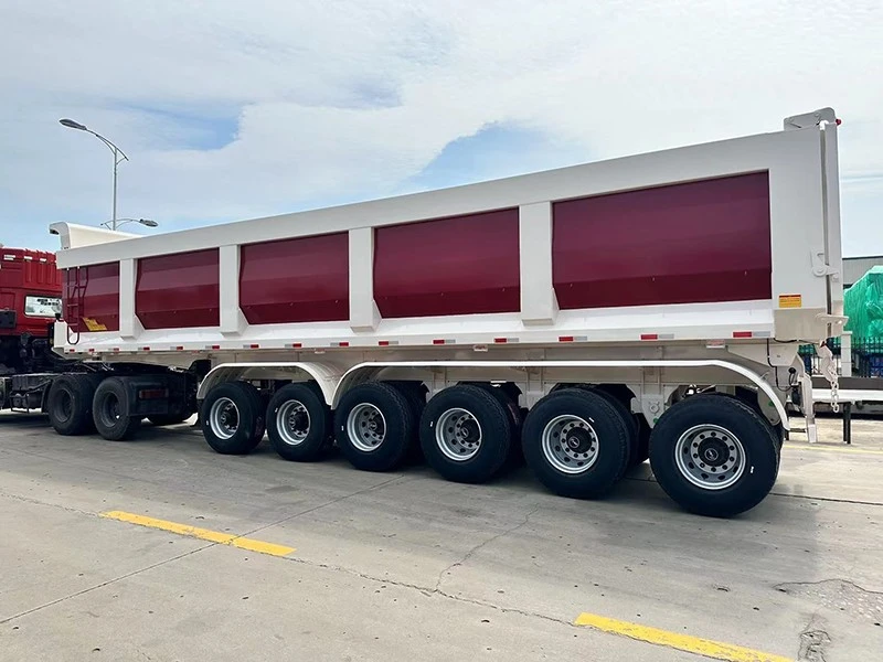 6 axles tipper trailer factory